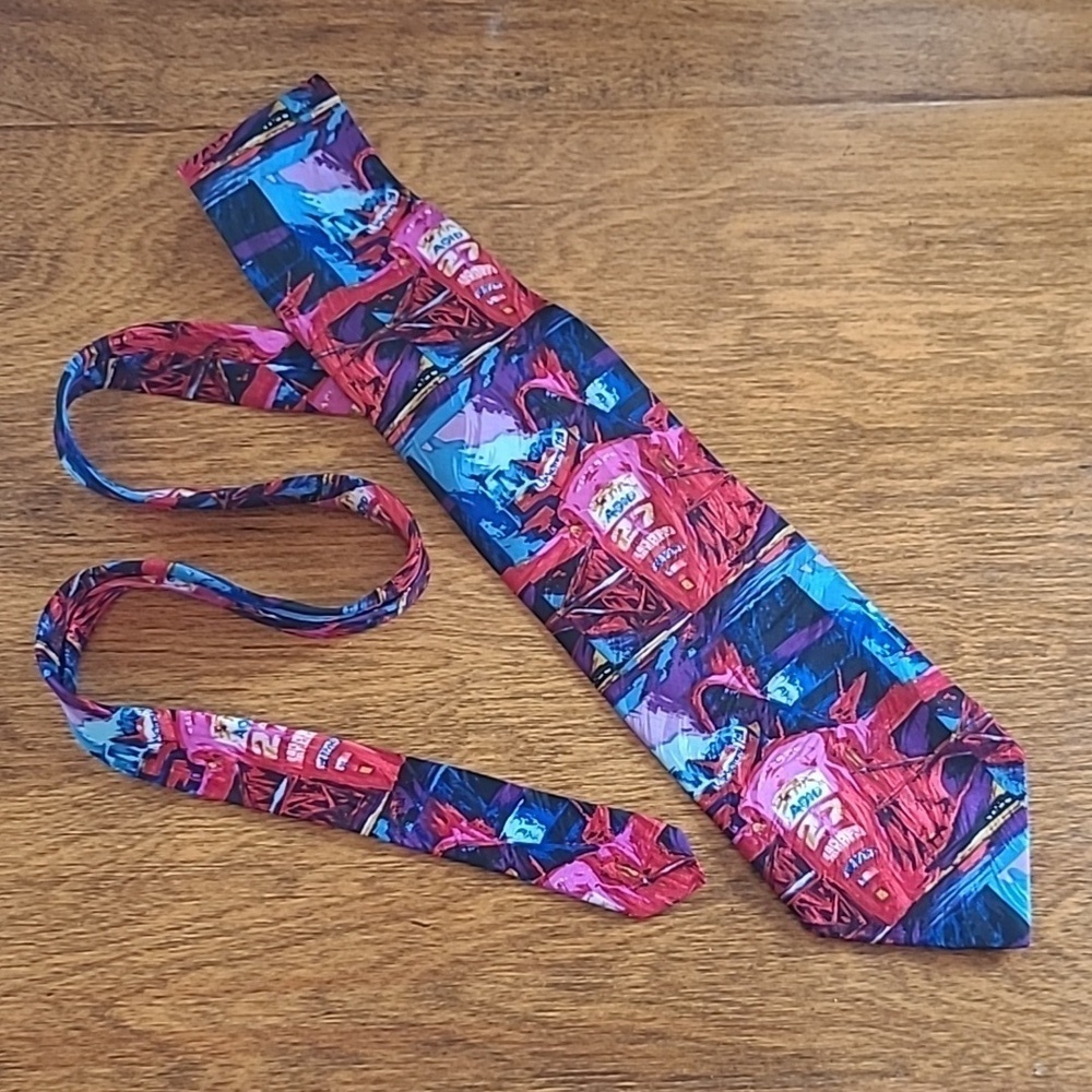 RM STYLE RALPH MARLIN 1994 Tatsu Nakatsu Formula 1 Red Power Silk Tie